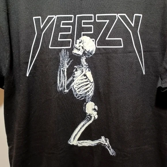 Kanye West Yeezy Black Graphic Tee Shirt Yeezus Top - Picture 2 of 4